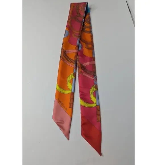 Authentic Hermes colorful hair or purse twilly scarf with box - Picture 3 of 13